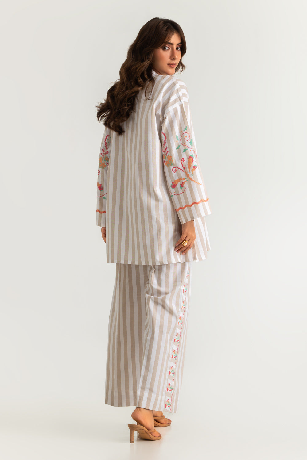 Yarn Dyed Embroidered Co-Ord Set