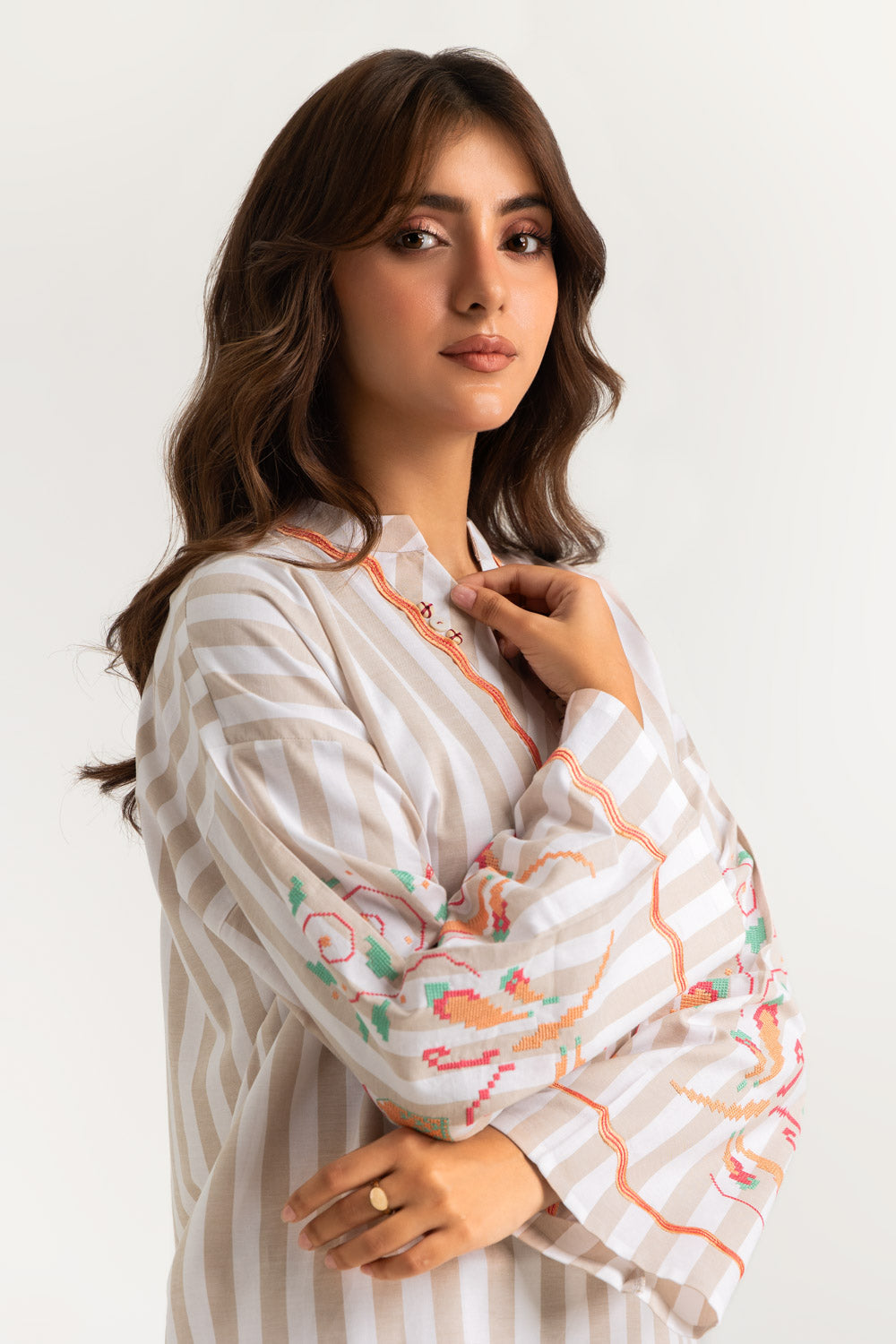 Yarn Dyed Embroidered Co-Ord Set