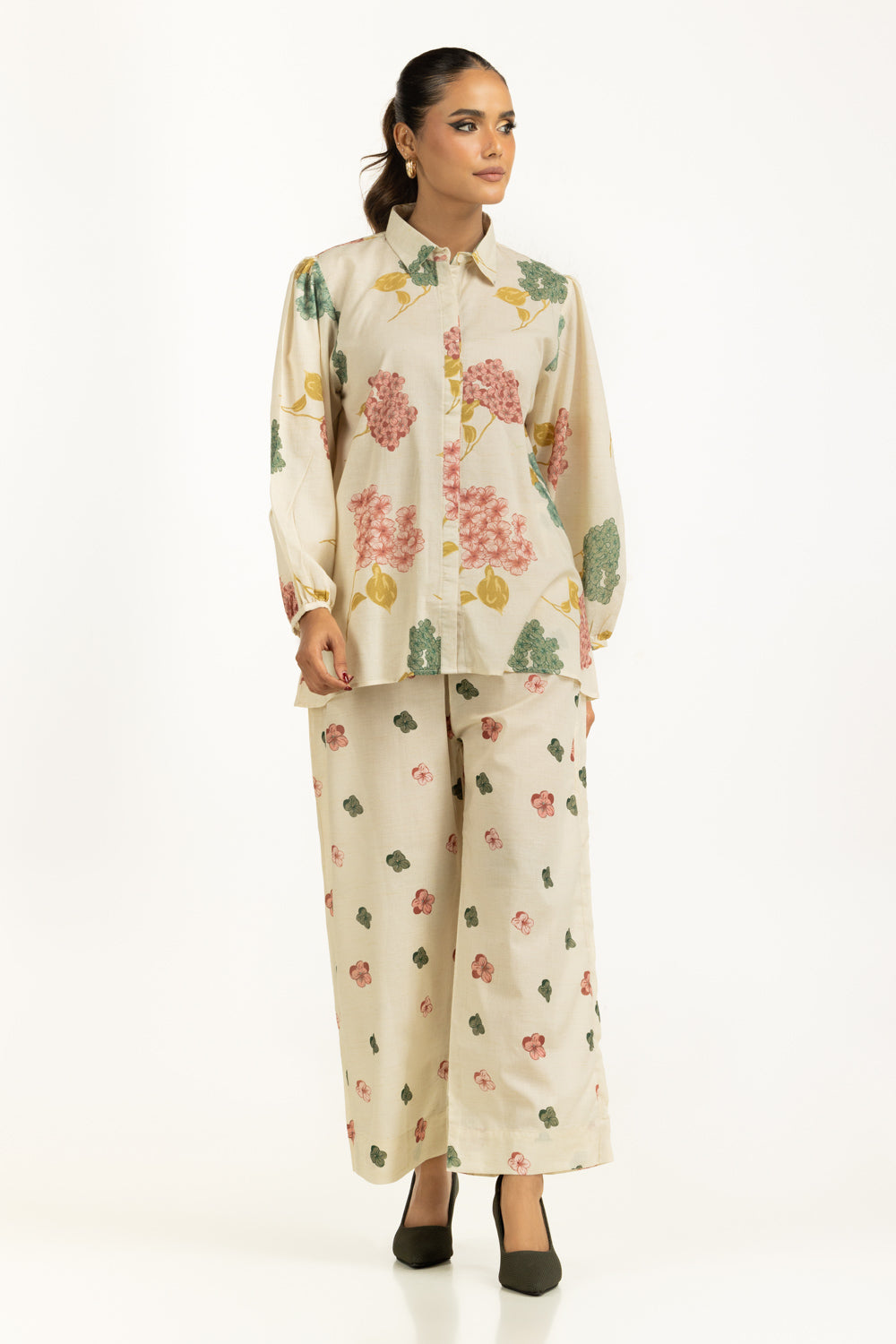 Yarn Lurex Printed Co-Ord Set IUSTTS-1284
