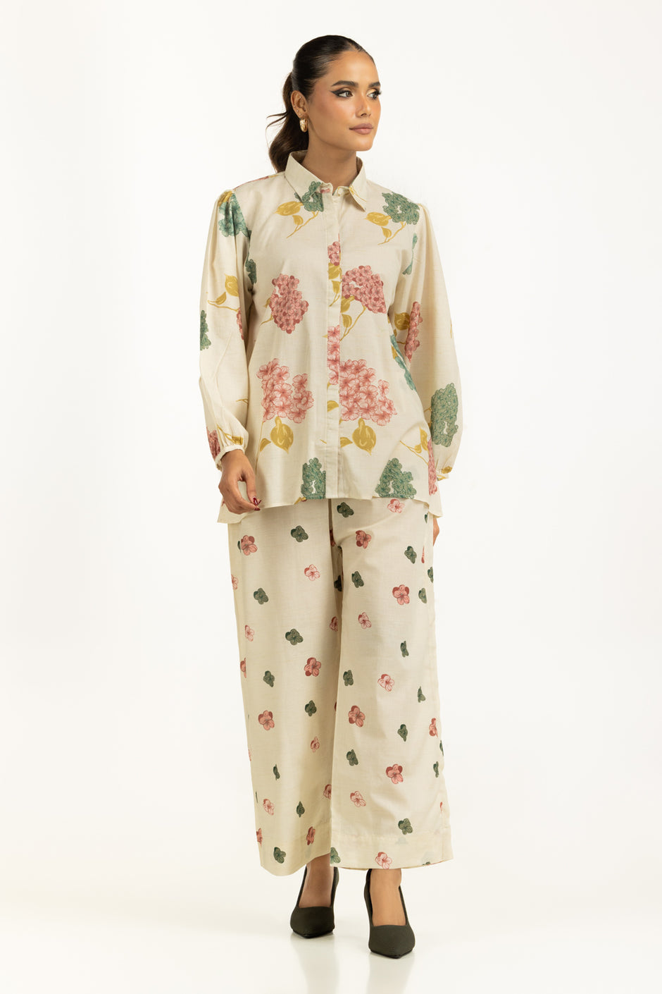 Yarn Lurex Printed Co-Ord Set
