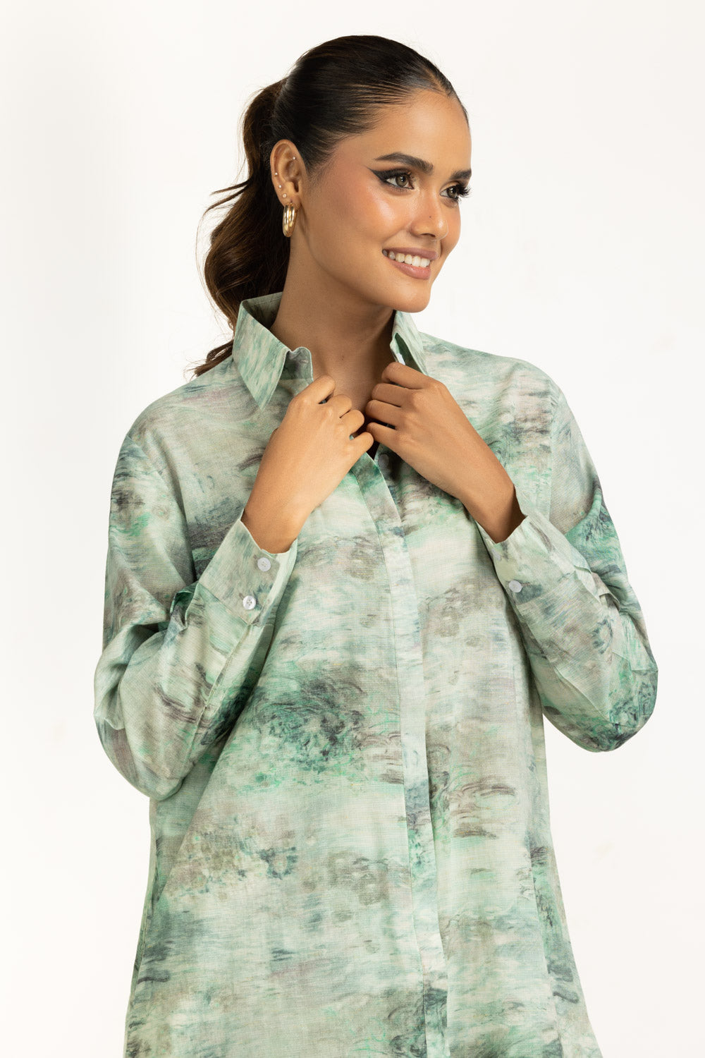 Yarn Lurex Printed Co-Ord Set IUSTTS-1323