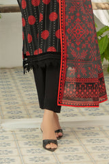 3 Piece Printed Khaddar Suit with Zari Cotton Dupatta SD-52181