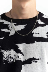 Abstract Jacquard Sweater 224-111-055