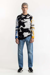 Abstract Jacquard Sweater 224-111-055