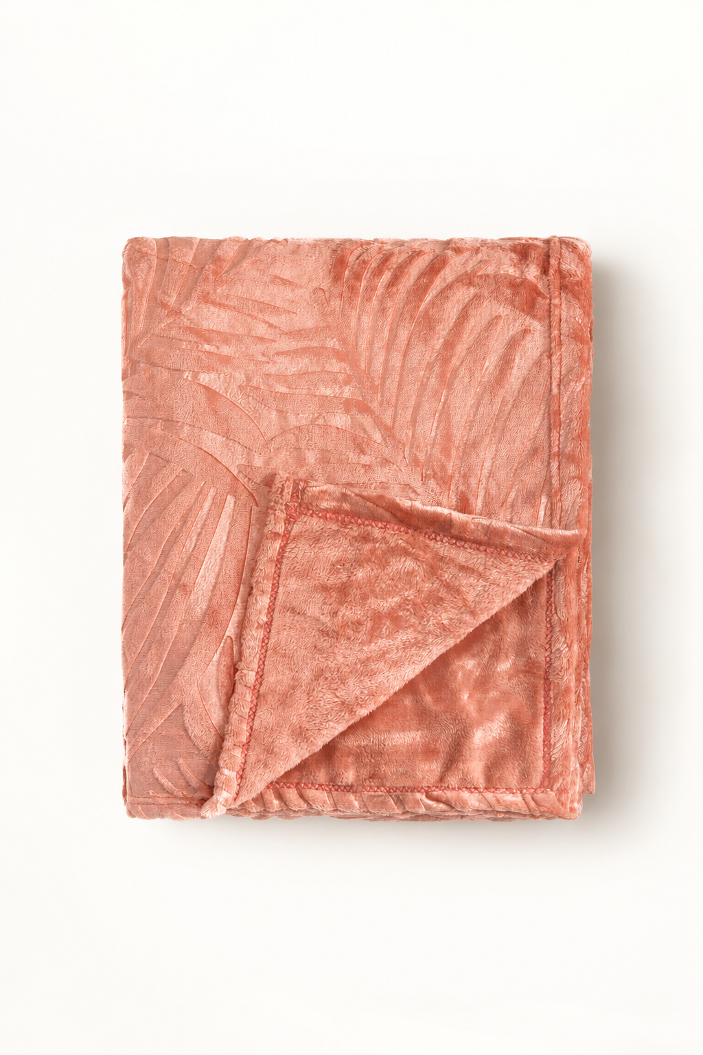 Almond Embossed Single Ply Fleece Throw