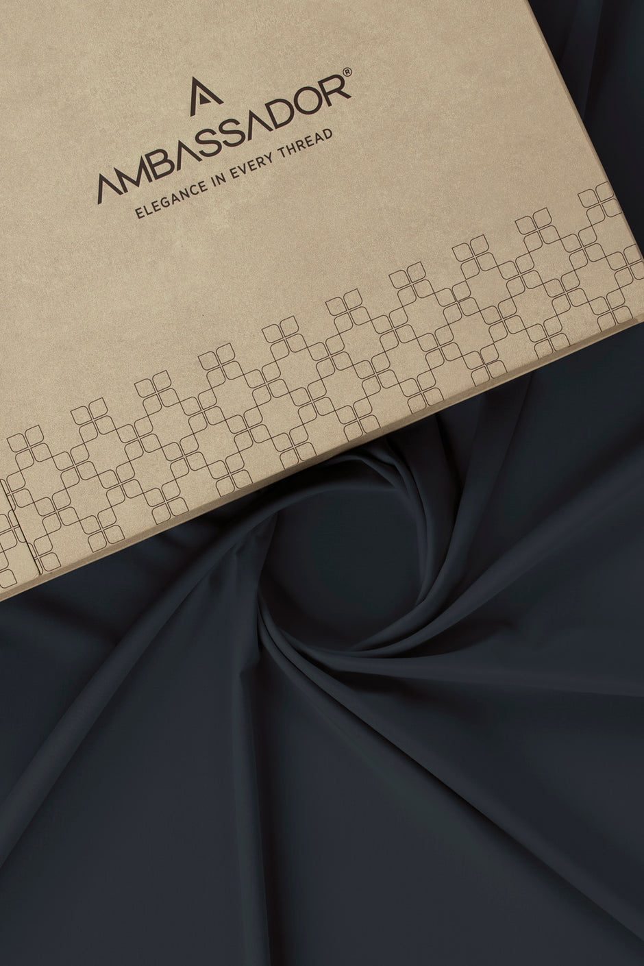 AMBASSADOR PEACH Unstitched Fabric Blended with Gift Box