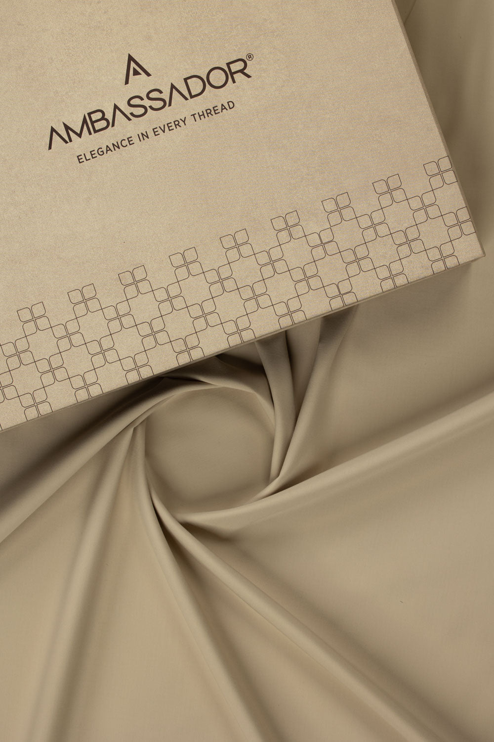 AMBASSADOR PEACH Unstitched Fabric Blended with Gift Box