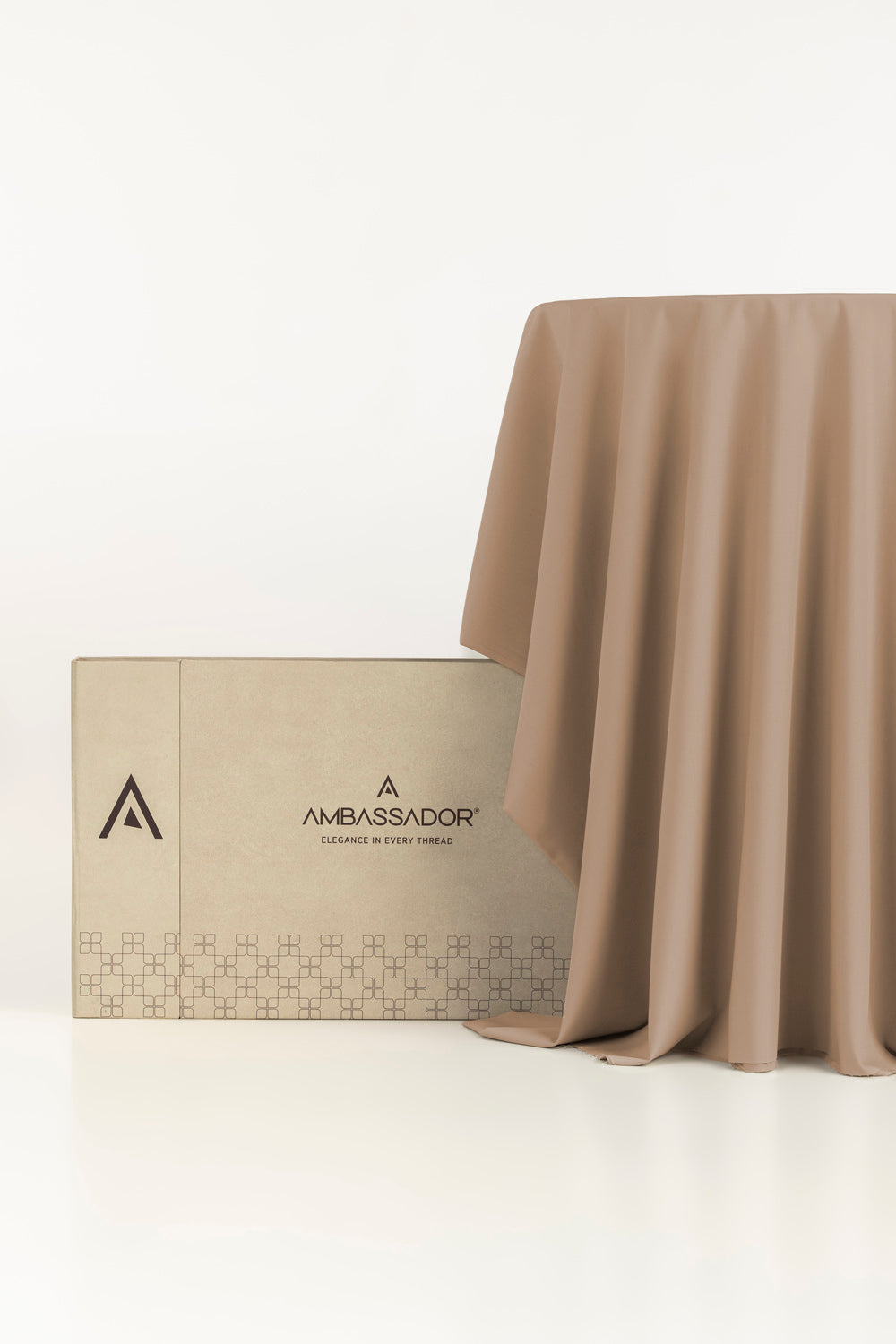 AMBASSADOR PEACH Unstitched Fabric Blended with Gift Box