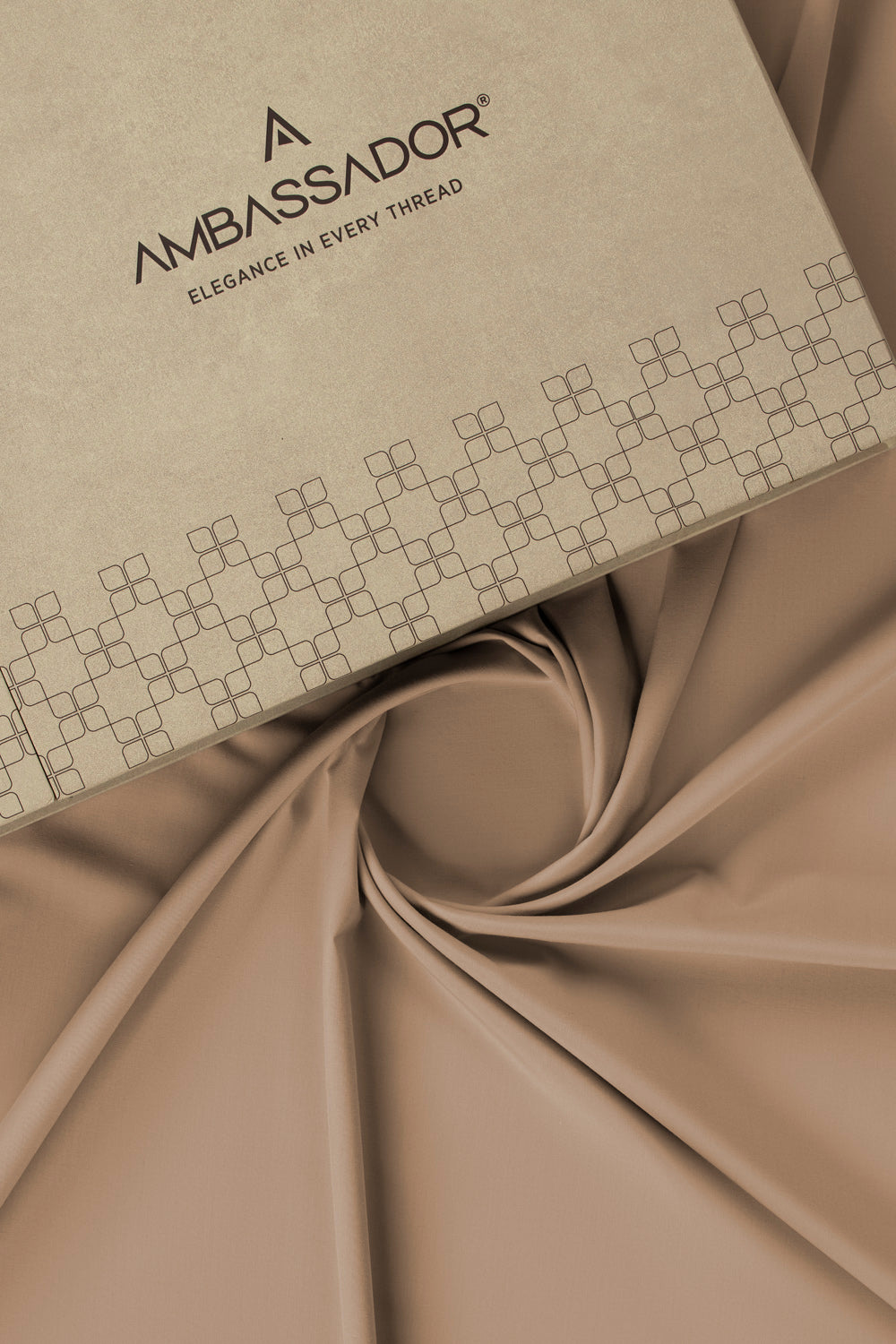 AMBASSADOR PEACH Unstitched Fabric Blended with Gift Box