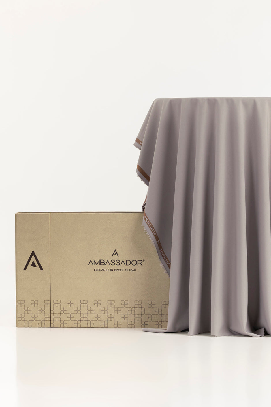 AMBASSADOR PEACH Unstitched Fabric Blended with Gift Box
