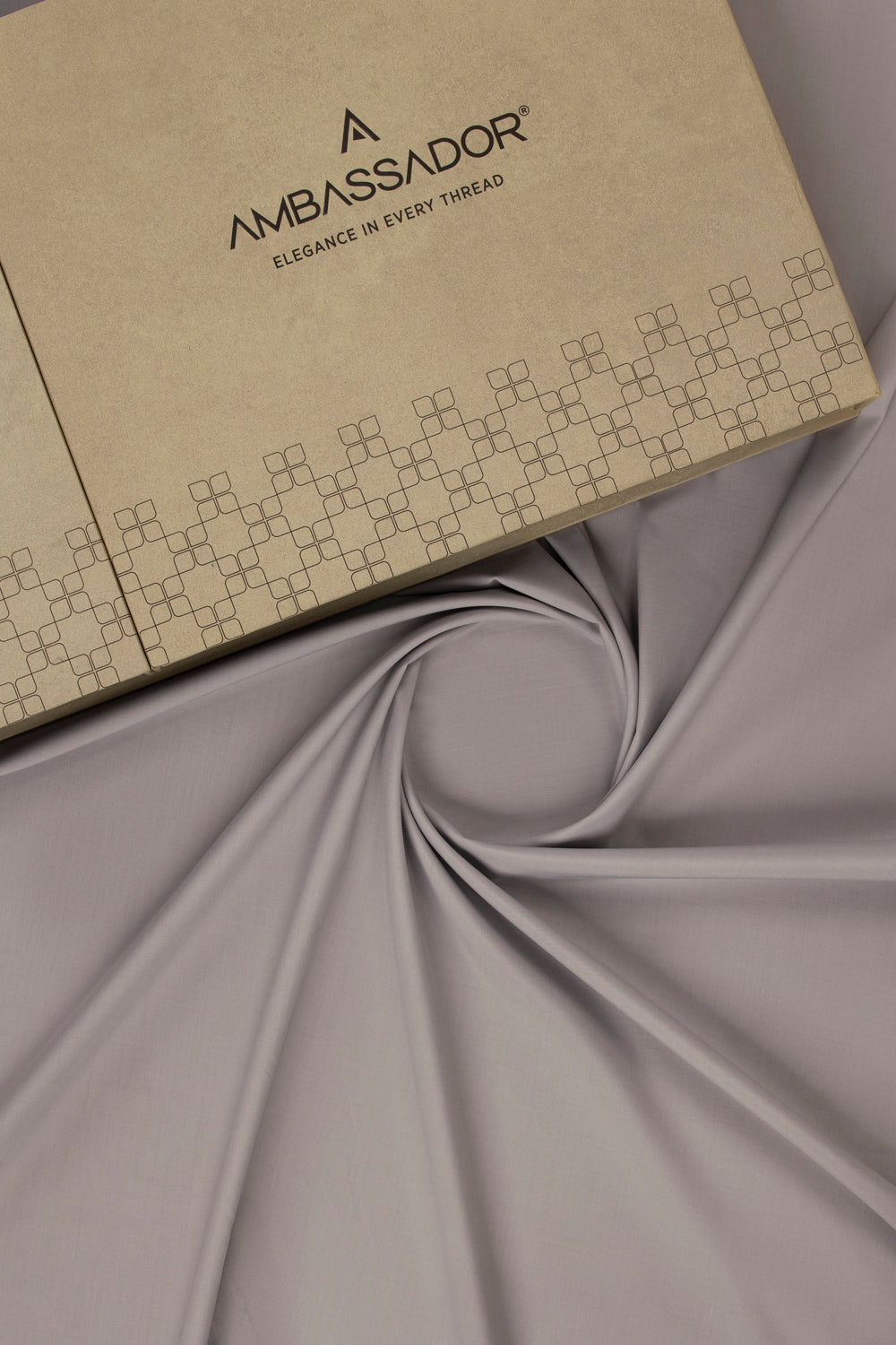 AMBASSADOR PEACH Unstitched Fabric Blended with Gift Box