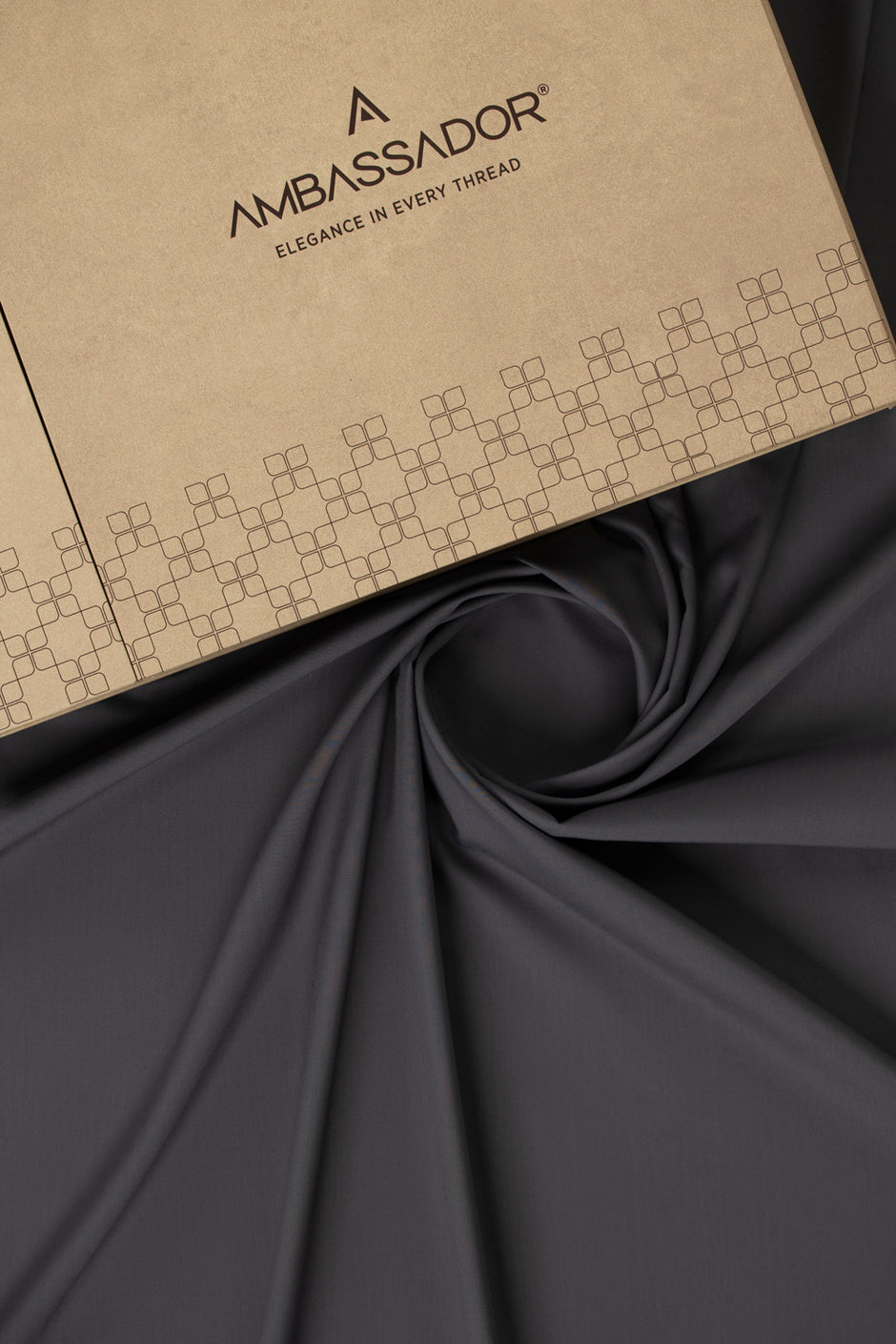 AMBASSADOR Unstitched Fabric Blended with Gift Box