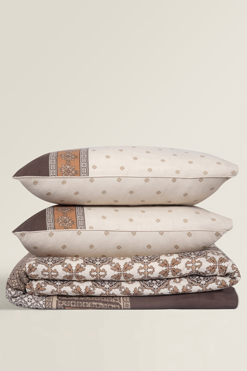 Amber Brown T-150 Quilt Cover Set