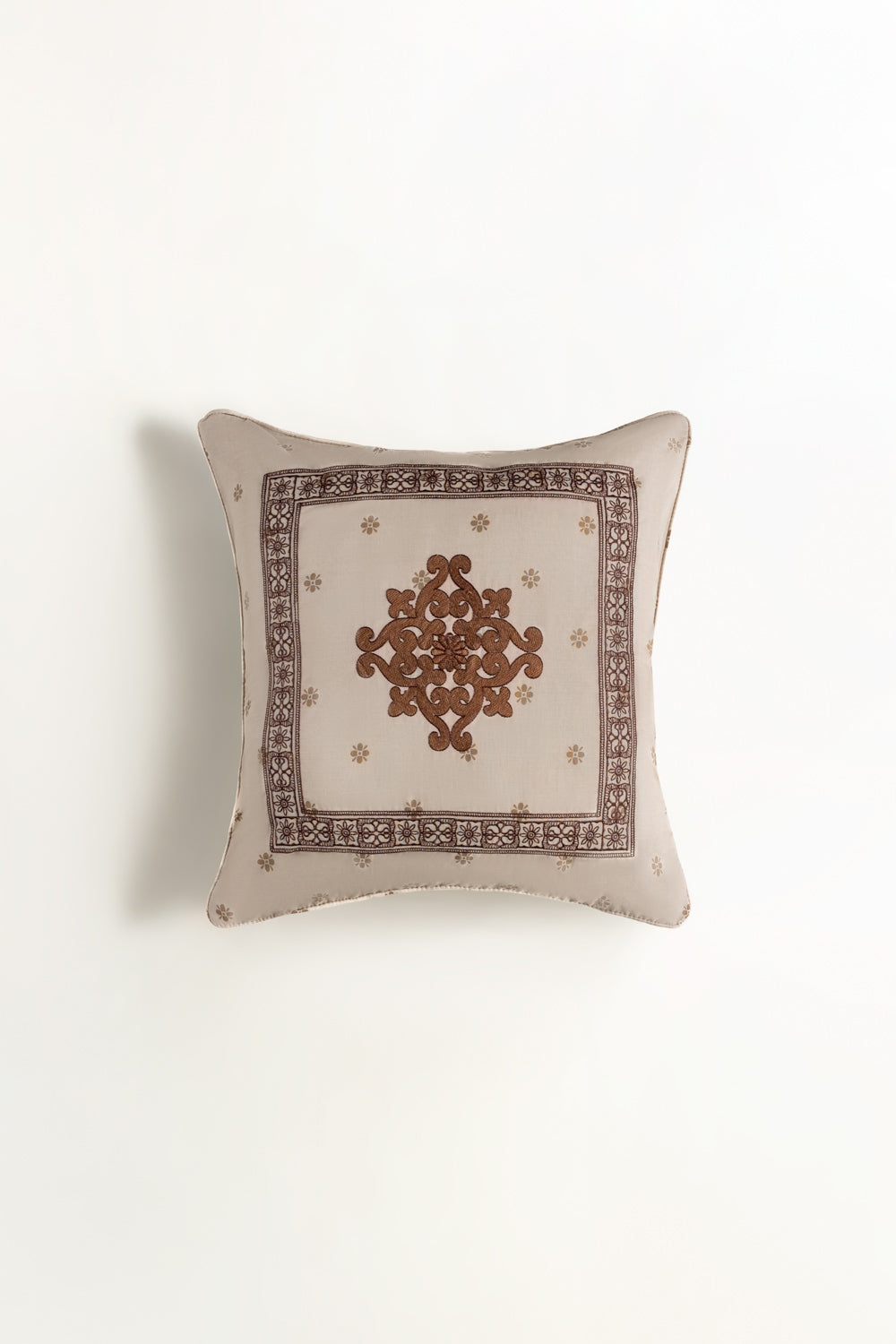 Amber Brown T-150 Square Cushion Cover
