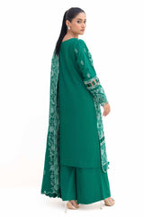 3 Piece Unstitched Embroidered Acrylic Suit with Embroidered Acrylic Dupatta AP-42010