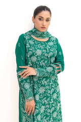 3 Piece Unstitched Embroidered Acrylic Suit with Embroidered Acrylic Dupatta AP-42010