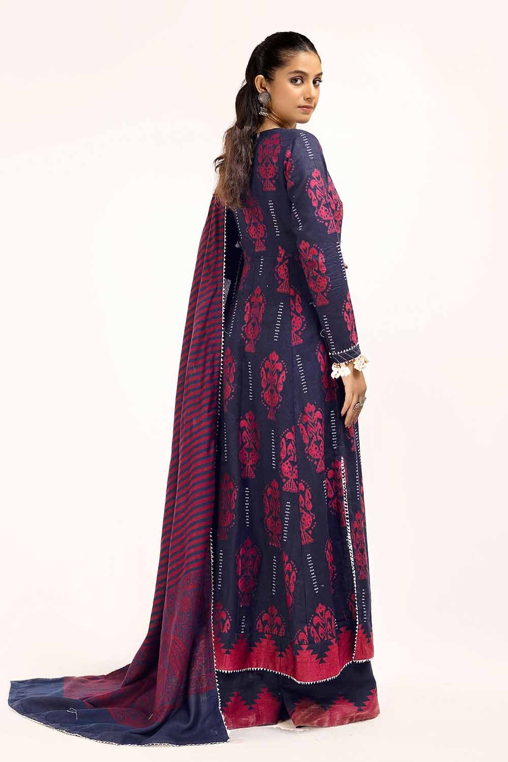 3 Piece Unstitched Jacquard Suit with Pashmina Dupatta AP-42023