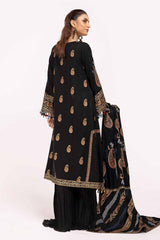 3 Piece Unstitched Gold and Lacquer Printed Suit with Gold and Lacquer Printed Acrylic Dupatta AP-42040