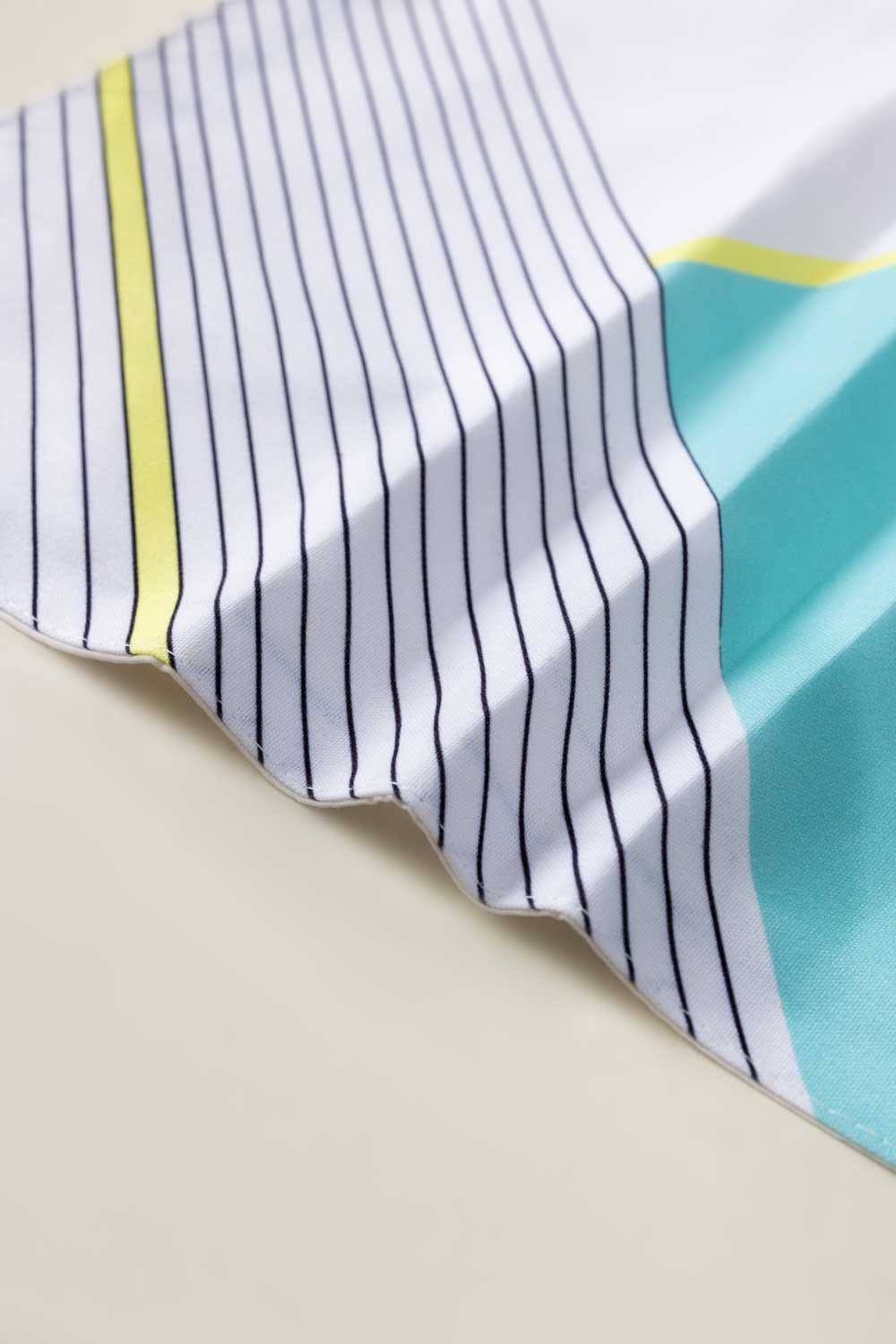 Aqua Stripes 4pcs Digital Placemat