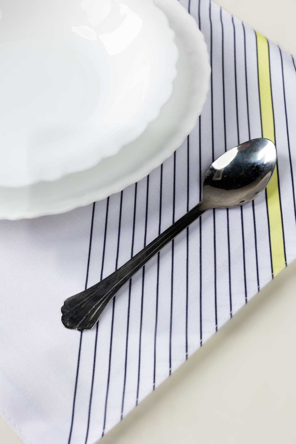 Aqua Stripes 4pcs Digital Placemat