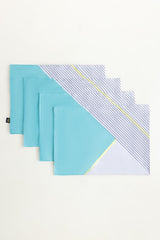 Aqua Stripes 4pcs Digital Placemat