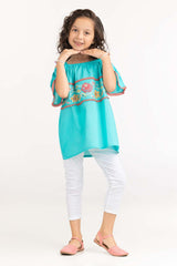 Toddler Girl Aqua Basic Woven Top TGWT-2210008