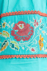 Toddler Girl Aqua Basic Woven Top TGWT-2210008