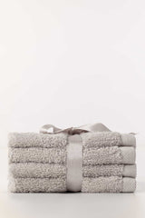 Ash Lilac Combed Towel 4 Pcs Set