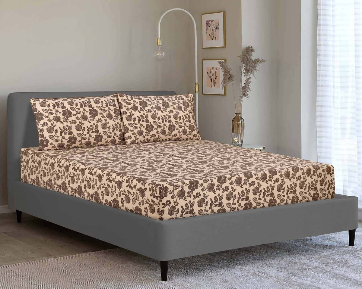 Ash Flora T-200 Fitted Sheet Set