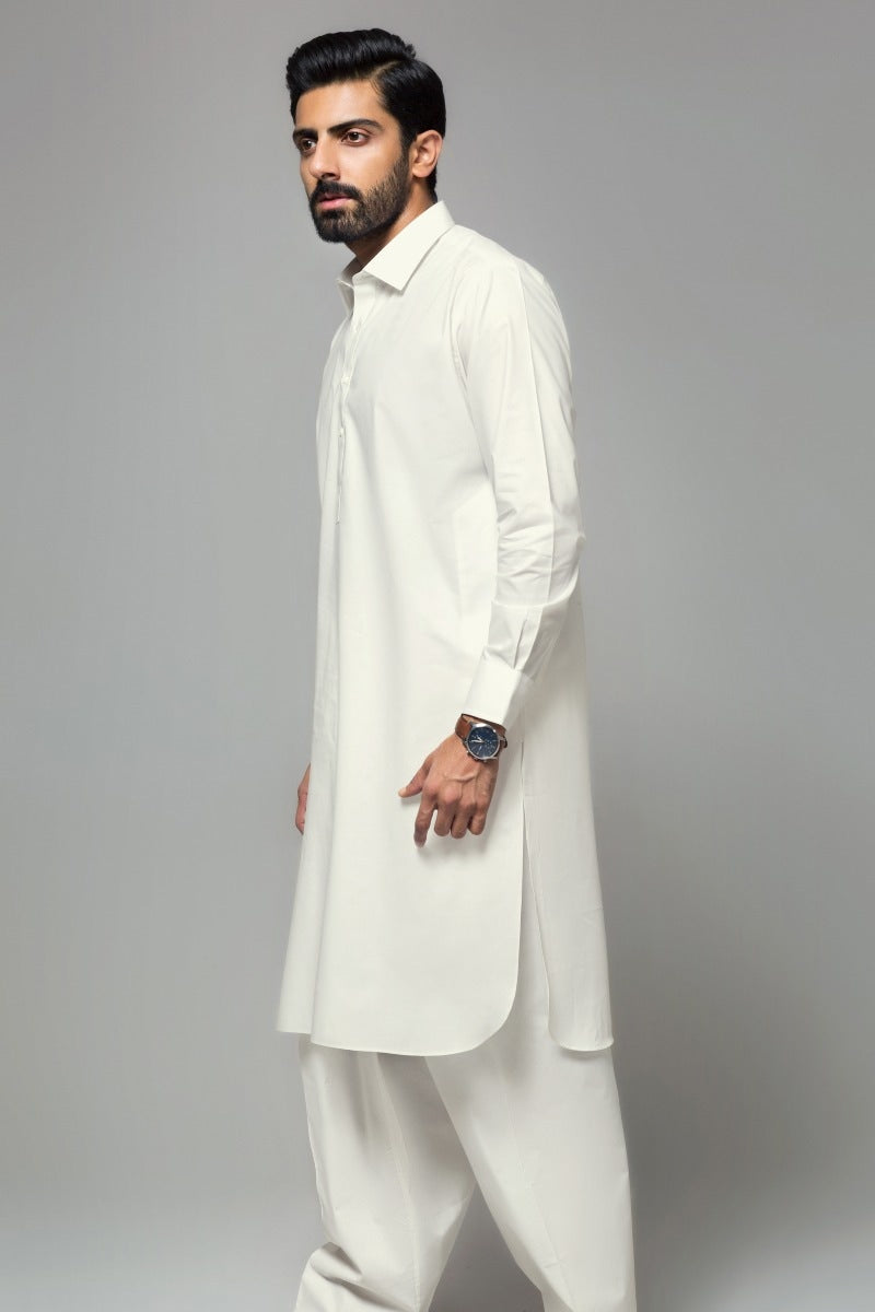 Off White Unstitched Fabric IRON EZEE