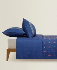 Aura Stone Embroidered T-200 Quilt Cover Set
