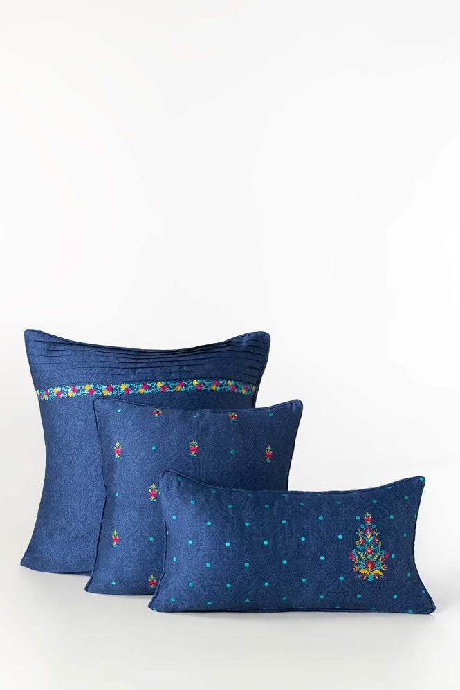 Aura Stone Embroidered T-200 Euro Sham Cushion Cover