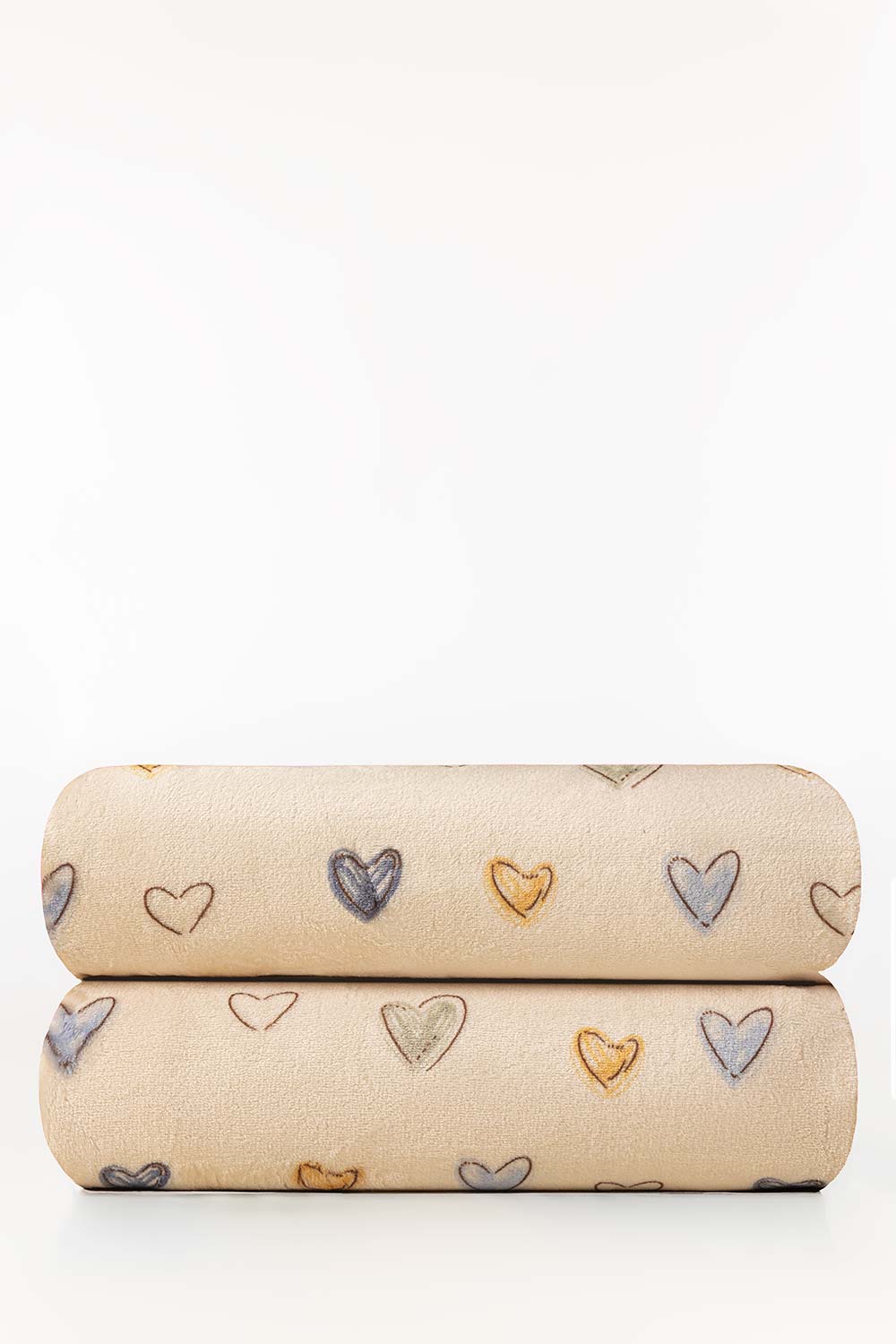 AW24-Hearts Single Ply Fleece Throw