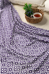 AW24-Purple Tile Single Ply Fleece Throw