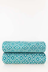 AW24-Turq Tile Single Ply Fleece Throw