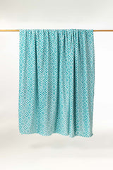 AW24-Turq Tile Single Ply Fleece Throw