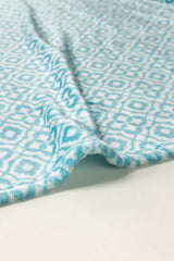 AW24-Turq Tile Single Ply Fleece Throw