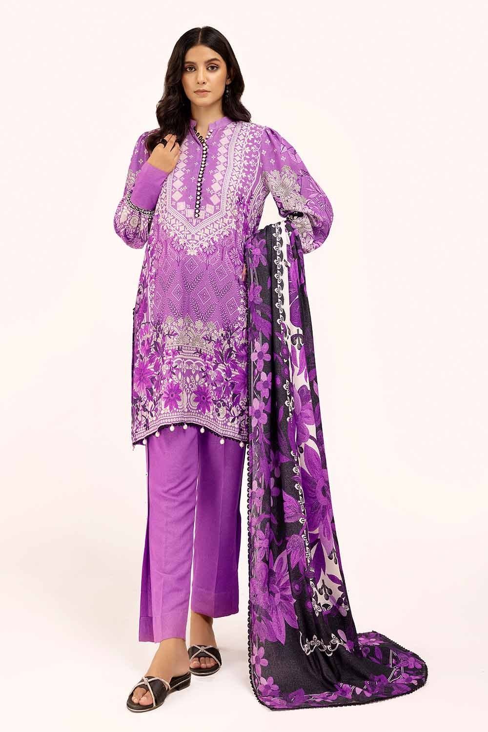 3 Piece Unstitched Printed Karandi Suit AY-42002
