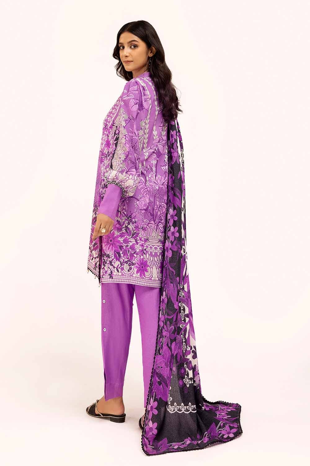 3 Piece Unstitched Printed Karandi Suit AY-42002
