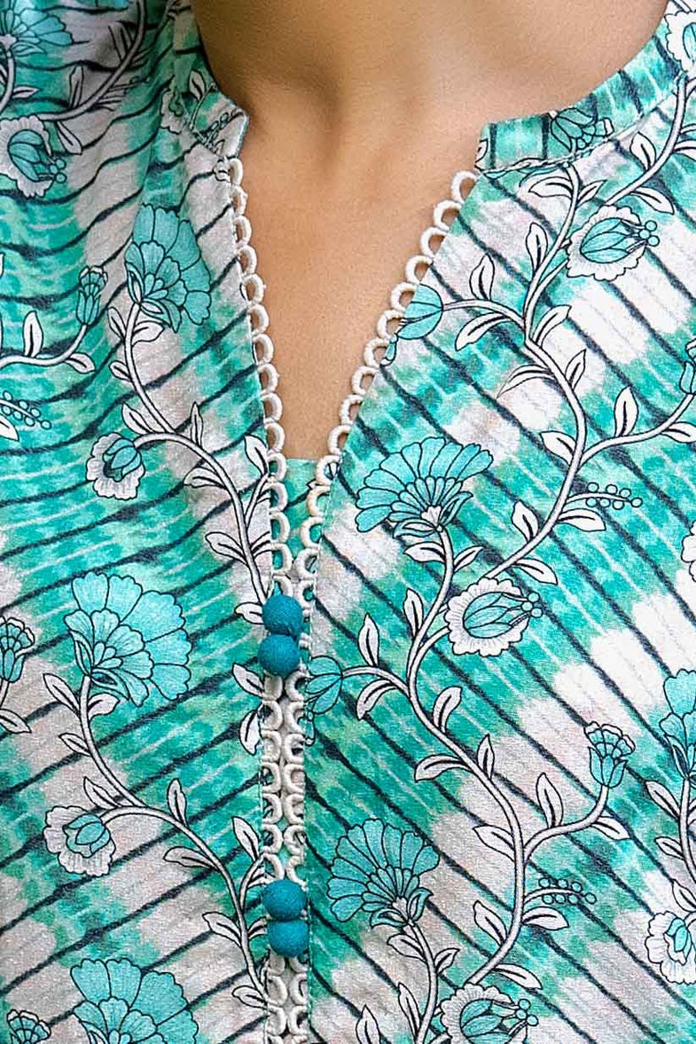 3 Piece Unstitched Printed Karandi Suit