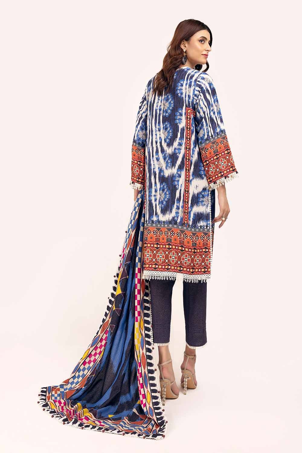 3 Piece Unstitched Printed Karandi Suit AY-42004