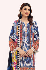 3 Piece Unstitched Printed Karandi Suit AY-42004