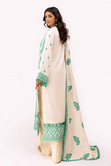3 Piece Unstitched Embroidered Karandi Suit with Embroidered Karandi Dupatta AY-42008
