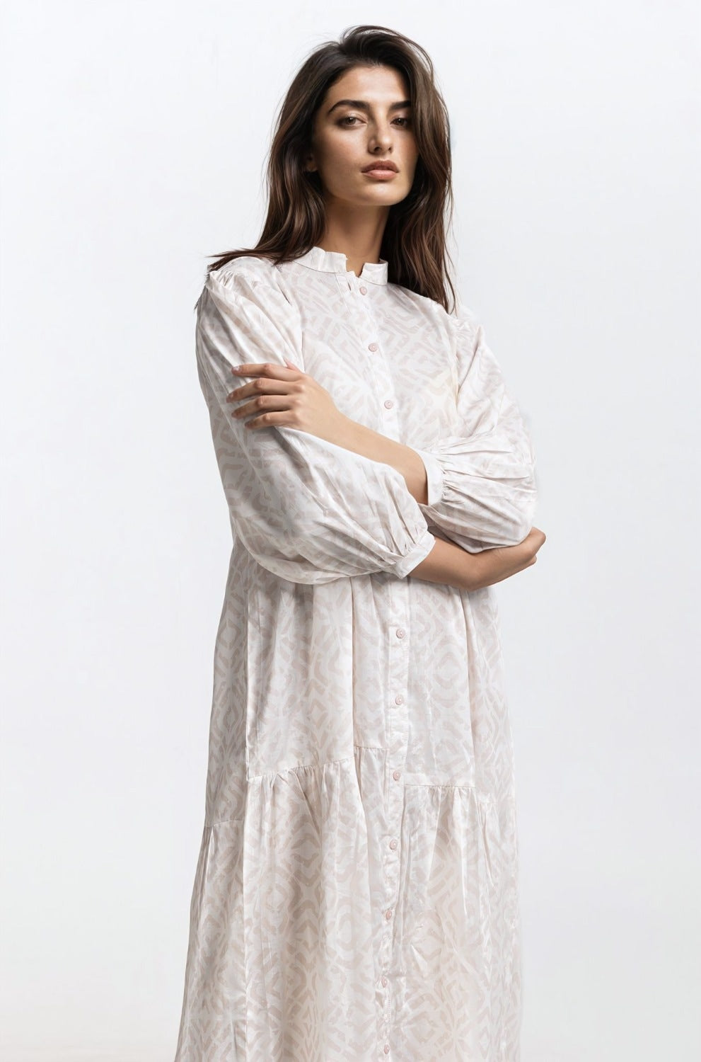 Ban-Collar Dress WM-DRS-SS24-033