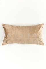 Baroque Beige Velvet Embroidered Cushion Cover
