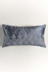 Baroque Grey Velvet Embroidered Cushion Cover