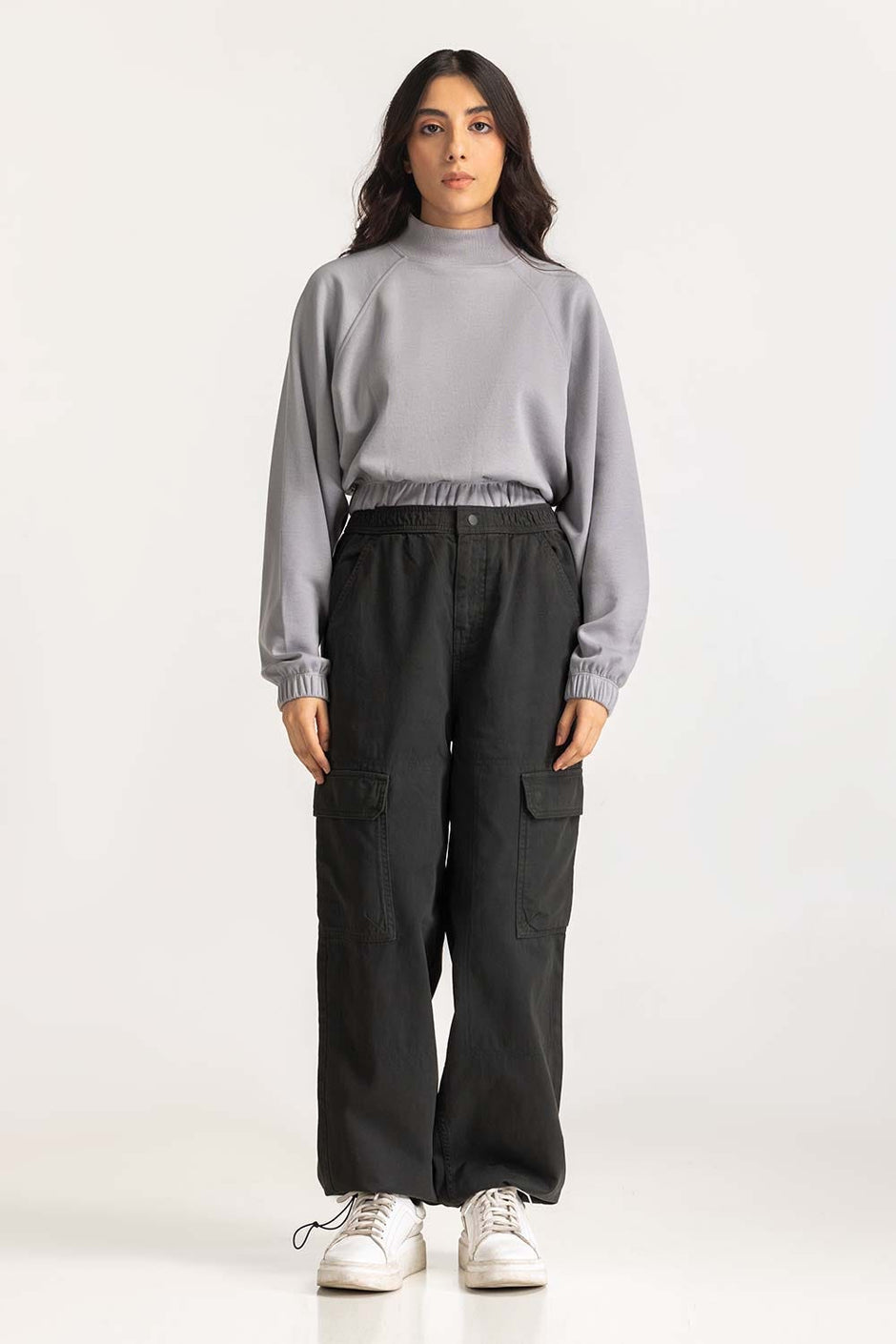 Basic Mock Neck Sweatshirt WM-SWS-WS24-019
