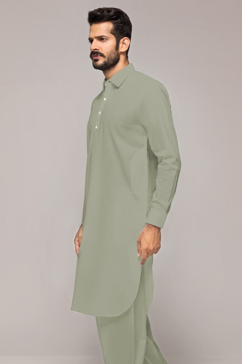 Pista Unstitched Fabric GUL RUBIA LAWN