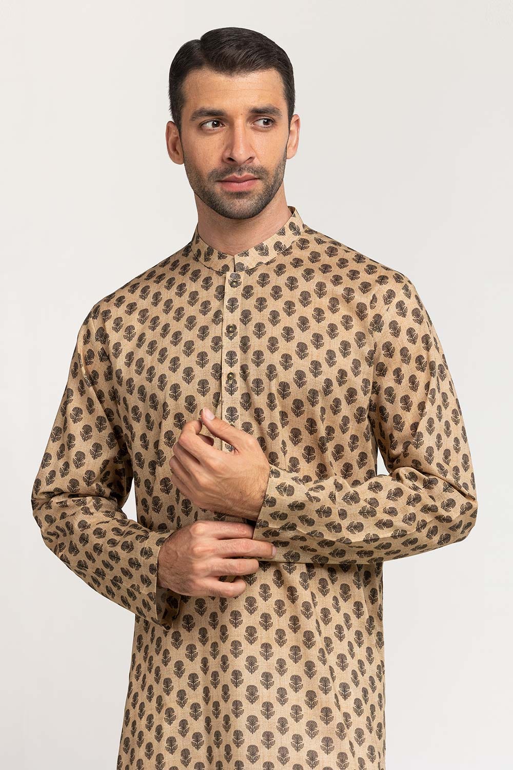 Beige Basic Kurta