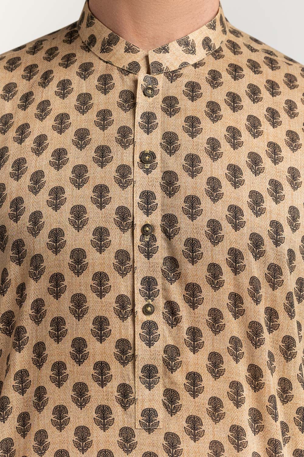 Beige Basic Kurta